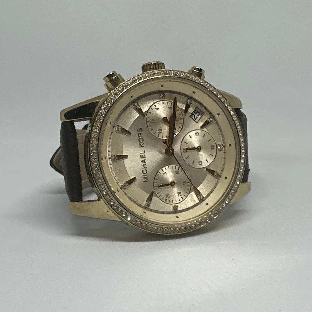 Michael Kors Ritz MK6328 Women's Brown Leather Analog Dial Quartz Watch HME649
